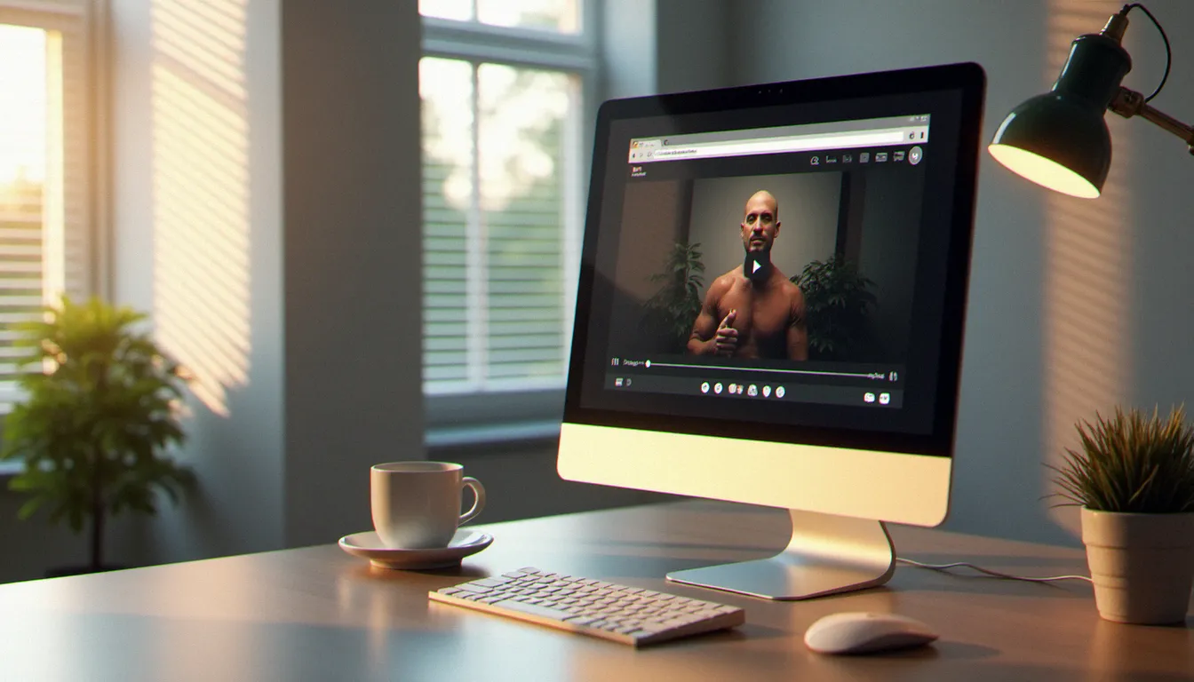Écran d'ordinateur de bureau affichant une interface de téléchargement vidéo dans un navigateur, méthode PC pour enregistrer une vidéo Twitter