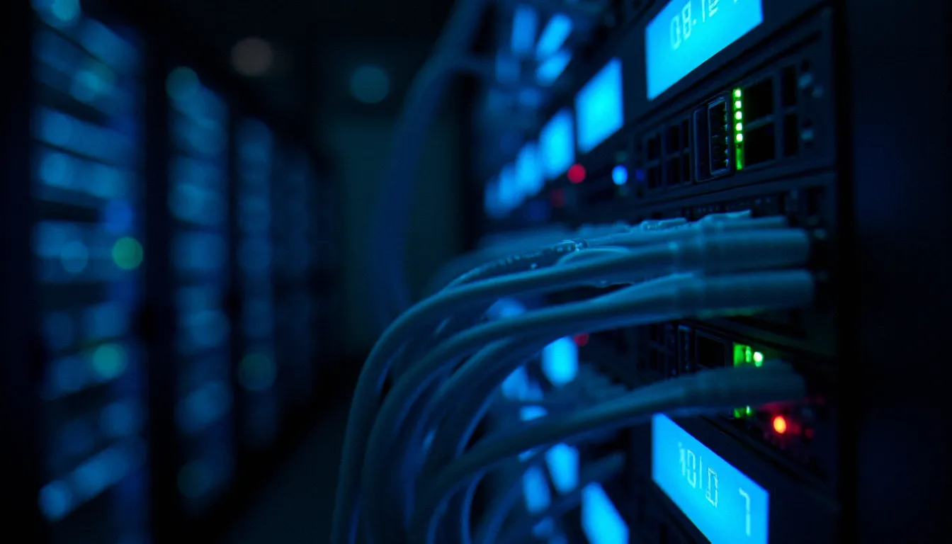 Salle serveurs professionnelle avec infrastructure réseau illustrant le déploiement d'un ha proxy dans un datacenter moderne