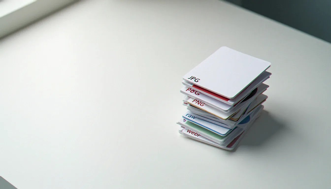 Différents formats de fichiers image pris en charge par Microsoft Photos représentés visuellement