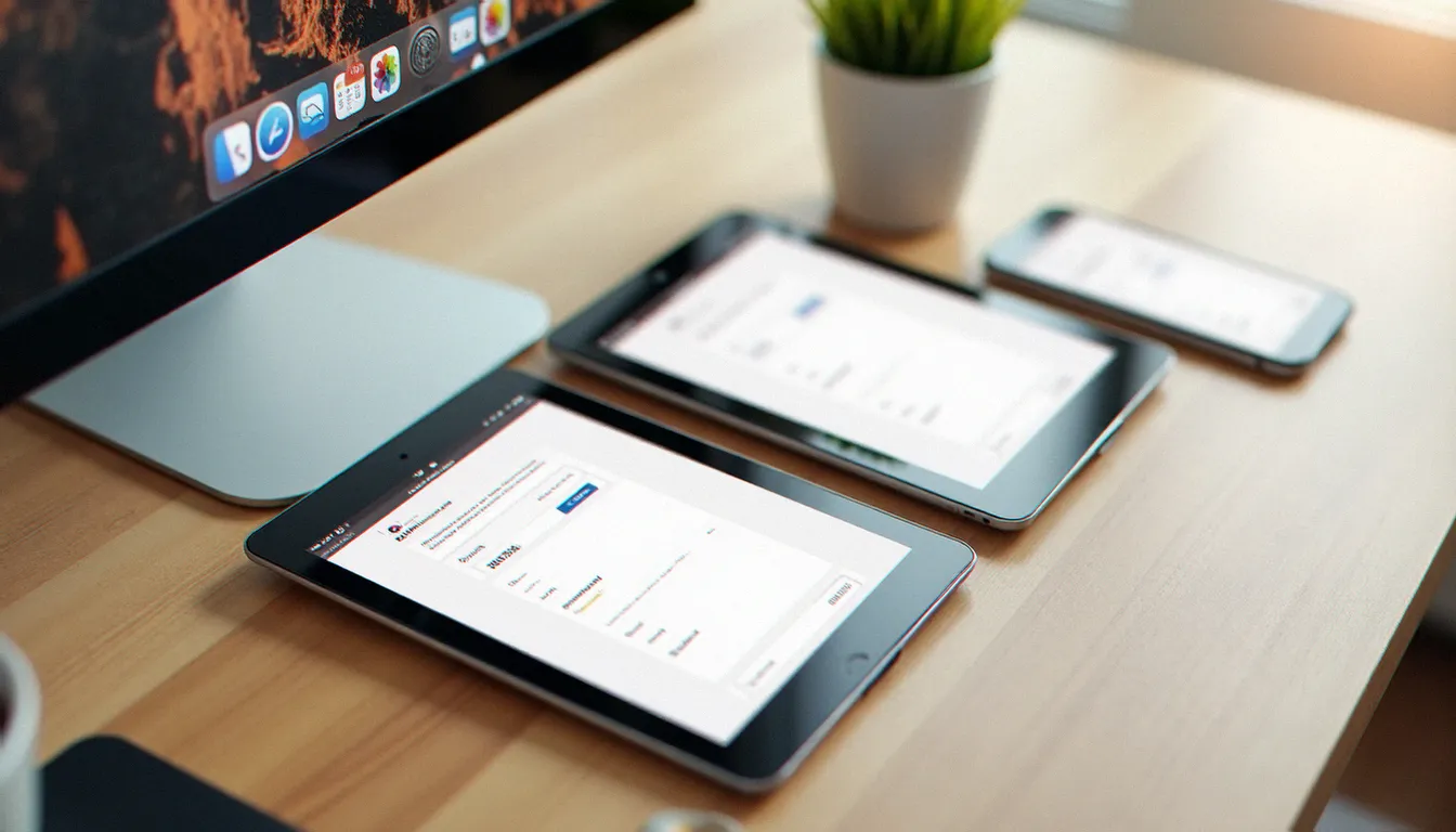 Comparaison des solutions de création de site web sur trois supports : ordinateur, tablette et smartphone