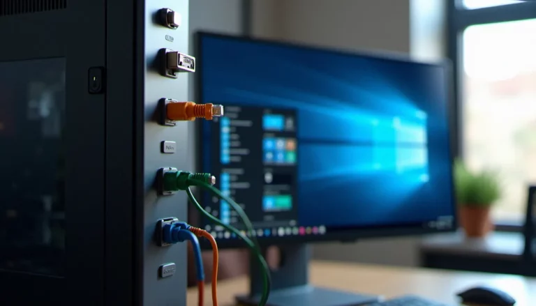 Poste de travail Windows configuré comme serveur FTP avec FileZilla as server dans un bureau de TPE