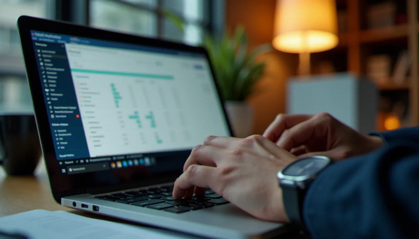 Tableau comparatif de créateurs de sites web gratuits ouvert sur un écran d'ordinateur portable