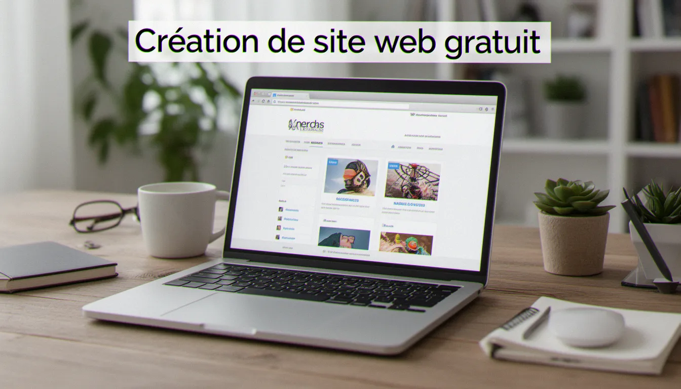 Illustration de création de site web gratuit