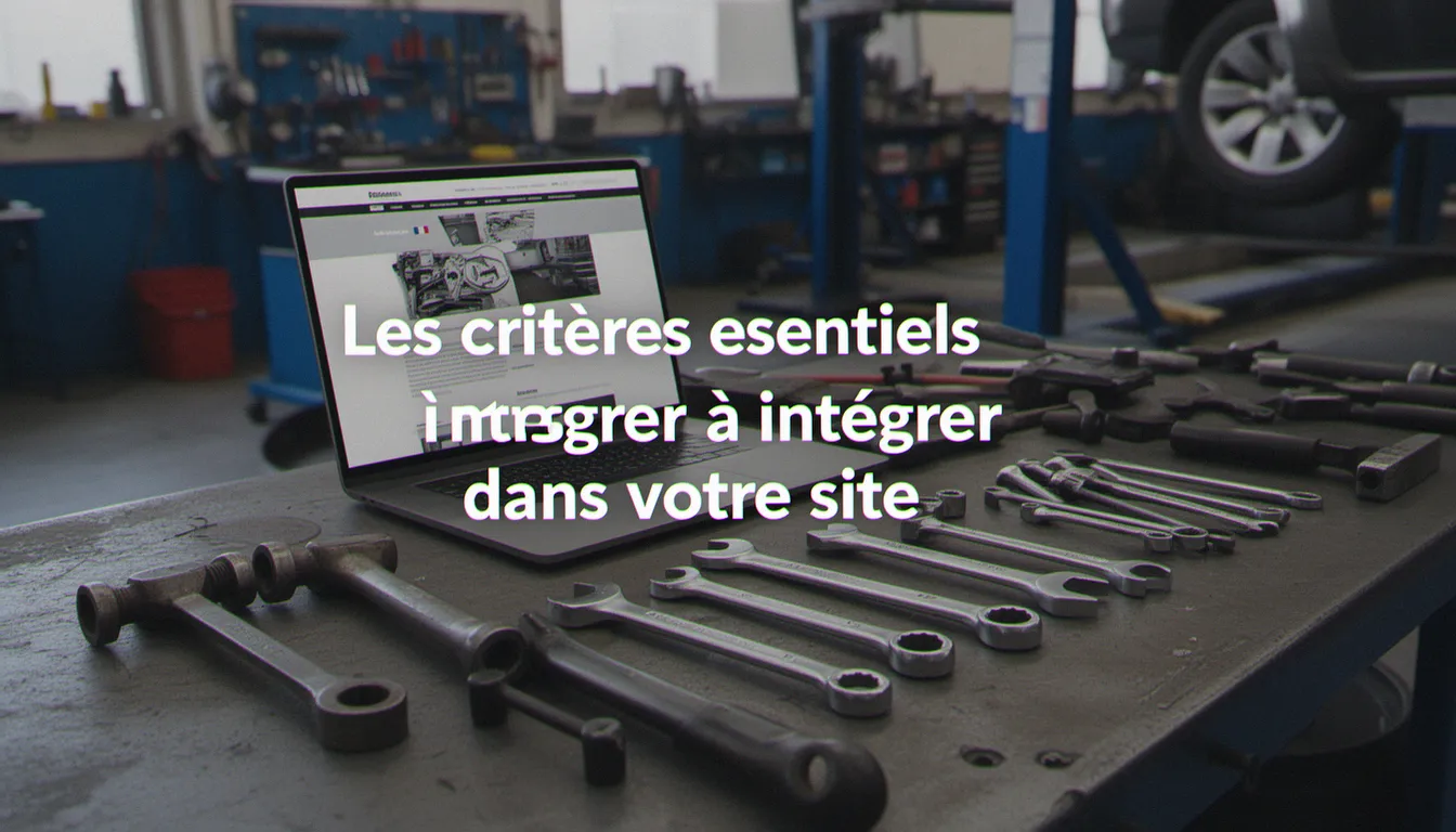 Les critères essentiels à intégrer dans votre site — création de site web pour garage automobile france
