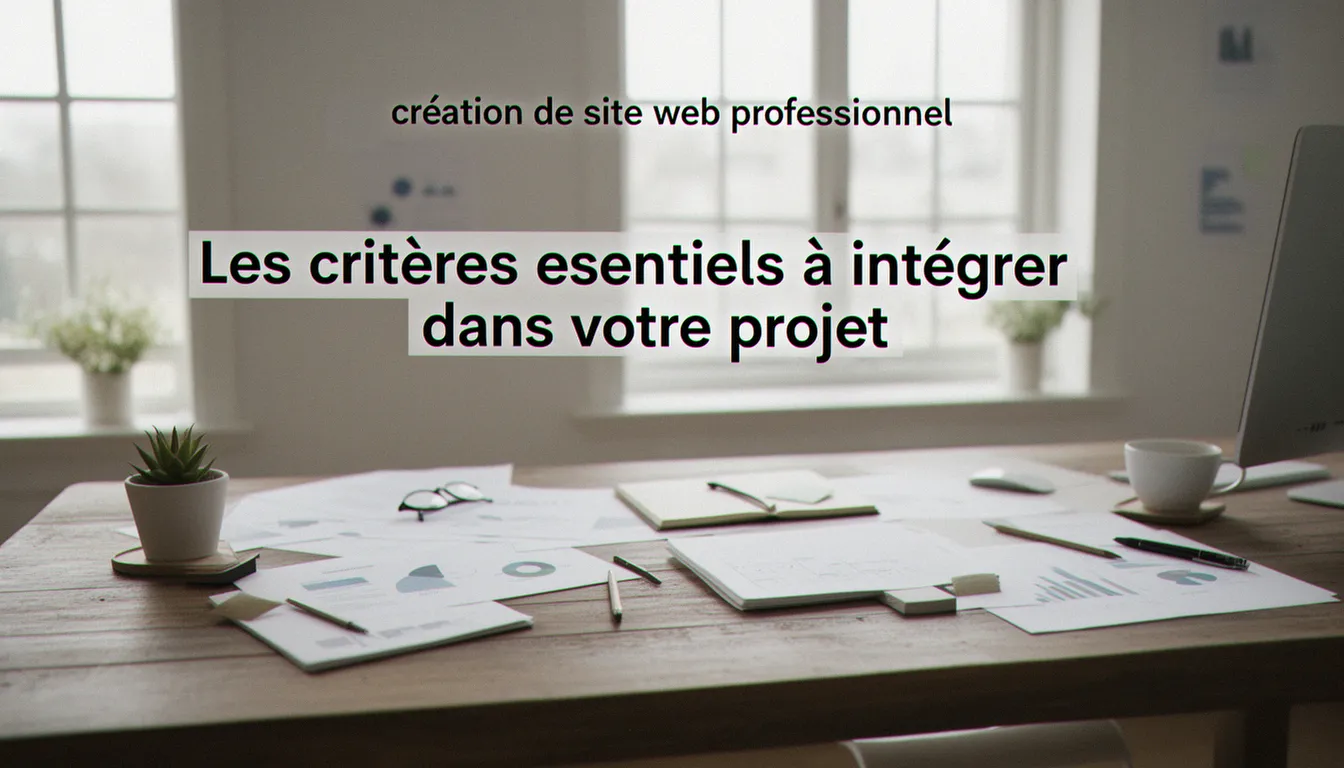 Les critères essentiels à intégrer dans votre projet — création de site web professionnel