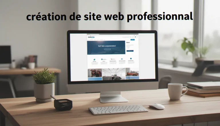 Illustration de création de site web professionnel