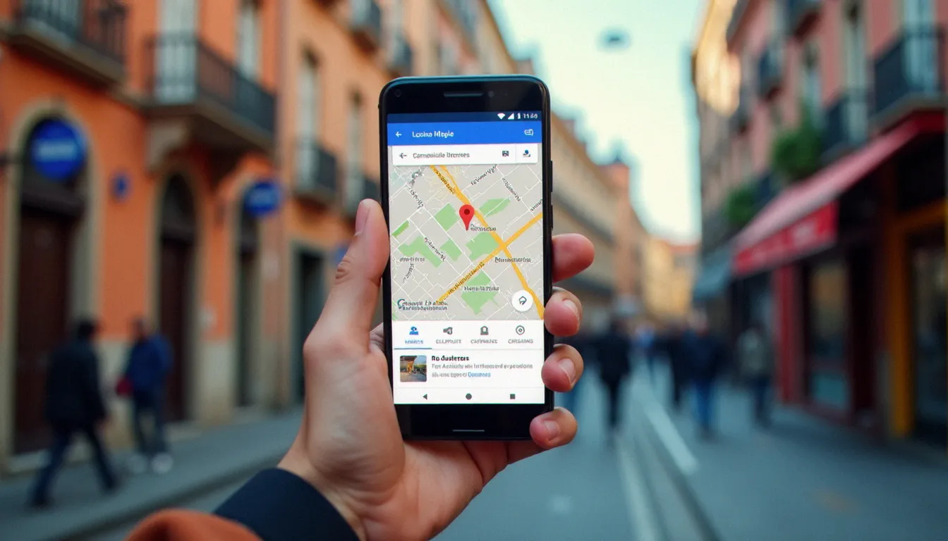 Fiche Google Business Profile d'une entreprise locale toulousaine affichée sur smartphone pour le référencement local