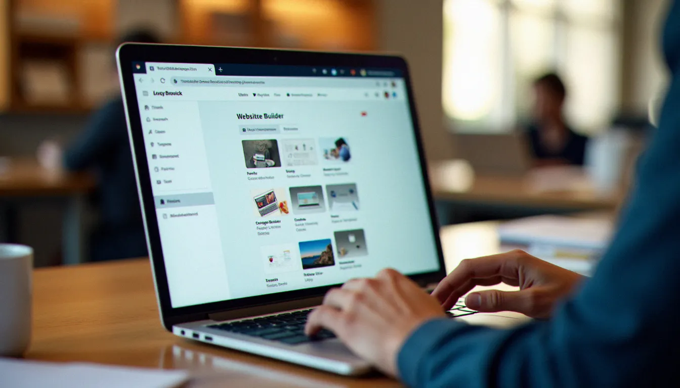 Interface d'un constructeur de site internet en ligne avec options de création, illustrant les différentes solutions disponibles pour créer un site internet