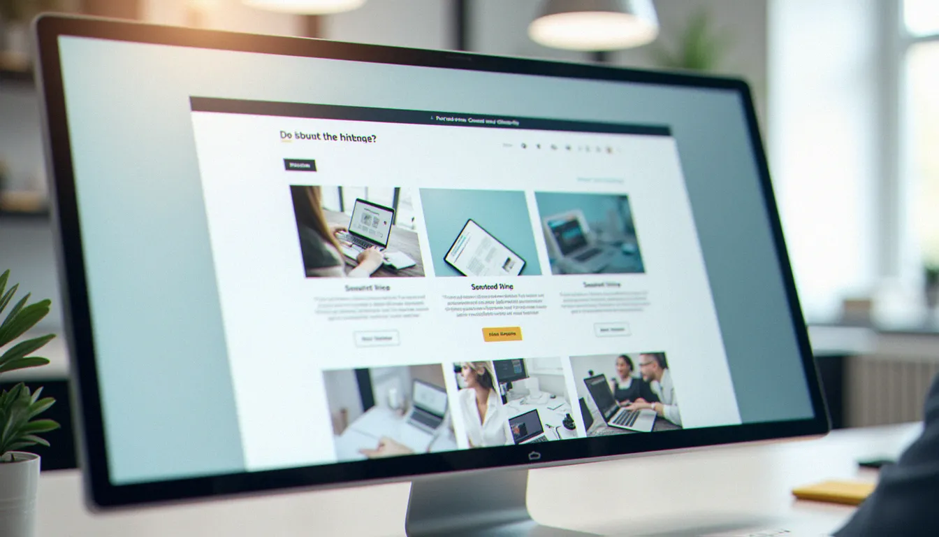 Interface de web builder montrant la création visuelle d'un site web par glisser-déposer
